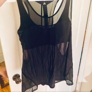Lululemon sheer mesh tank with sports bra!